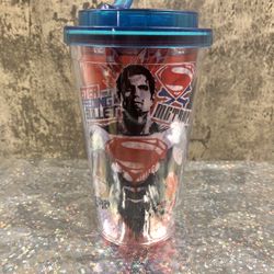 Superman Cold Cup Flip Straw Tumbler