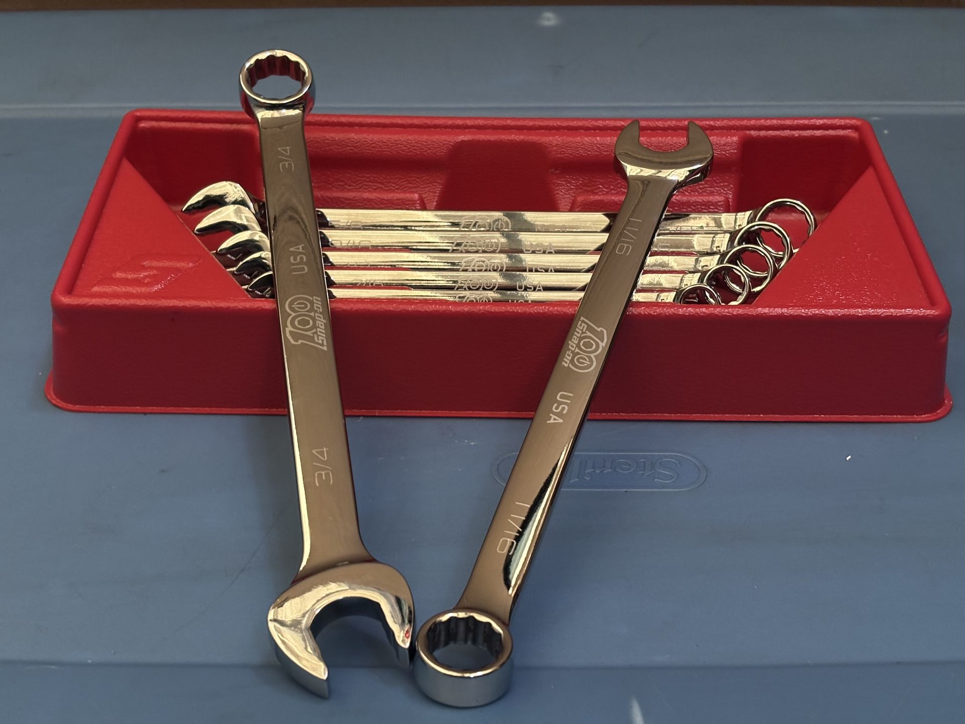 Snap-Tools 7 pc 12-Point SAE Flank Drive® Plus Combination Wrench Set (3/8–3/4") 100th-anniversary collection