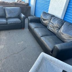 Modern Leather Original Couch With Loveseat Leather 