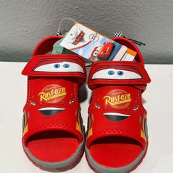 New Disney Pixar Cars Lightning McQueen Toddler Open Toe Sport Sandals