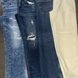 2 American eagles, Levi Jeans & Khakis