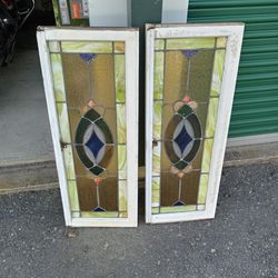 2 Old Stained Glass $150 Each Or 250 For Both