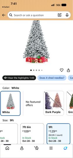 9ft Flocked Artificial Christmas Tree