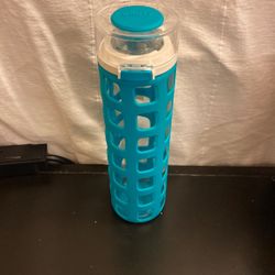 Ello Syndicate Glass Water Bottle with One-Touch Flip Lid for Sale in
