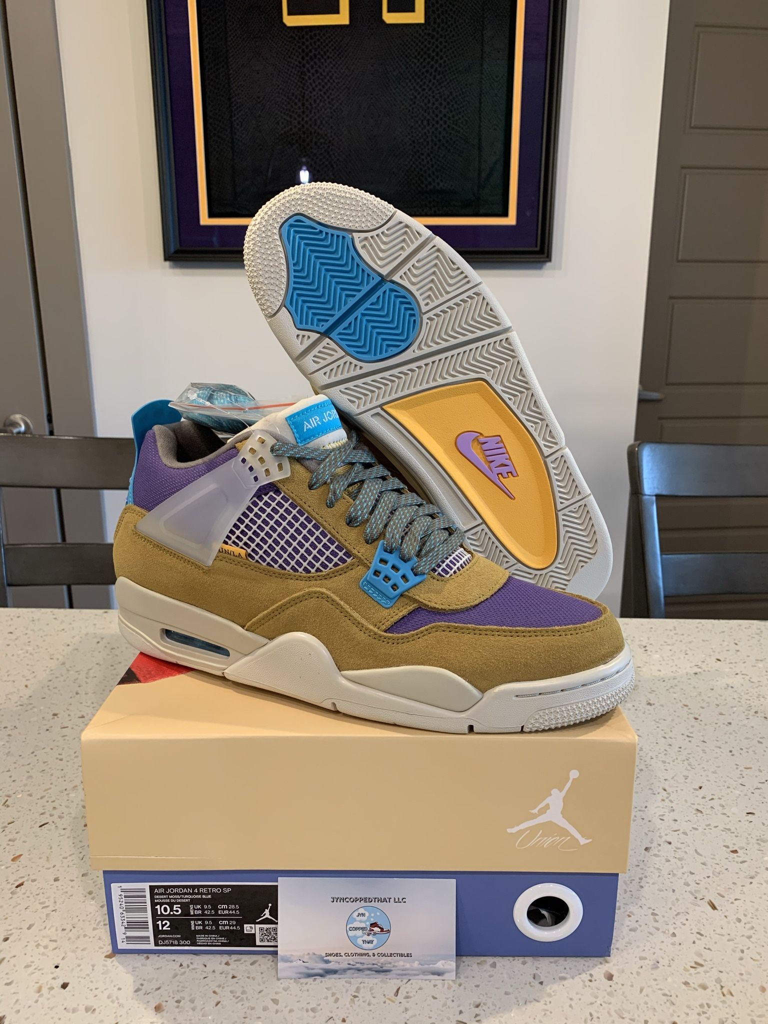 Desert Moss Union X Aj4 Air Jordan X Union La Desert Moss Stockx