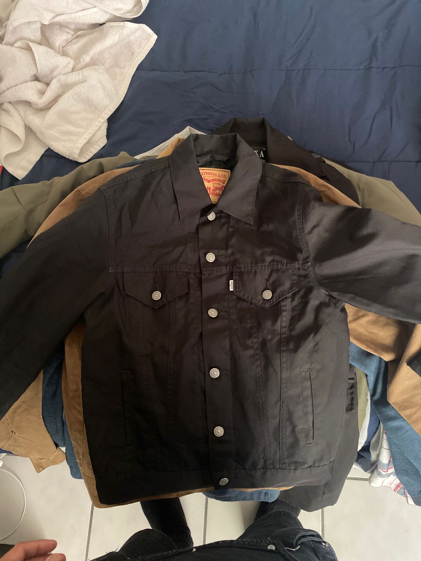 Levis black moto jacket