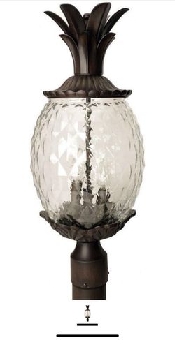 Acclaim 7517BC Lanai Collection 3-Light Post Mount Outdoor Light Fixture, Black Coral
