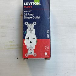 Leviton 20 Amp Single Outlet 5821-ws