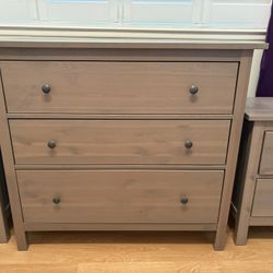 IKEA HEMNES 3-drawer drawers cabinet dresser storage organizer chest discontinued gray-brown color