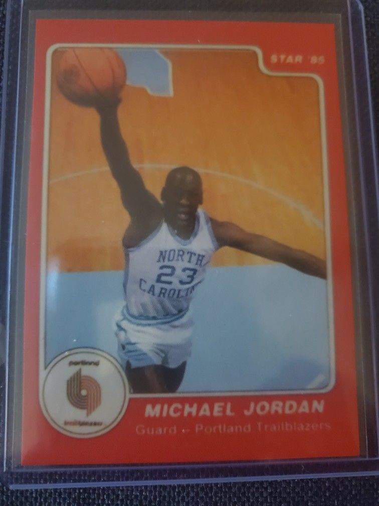 1985 Star Michael Jordan Rookie Portland Trailblazers ERROR Card #9 Original