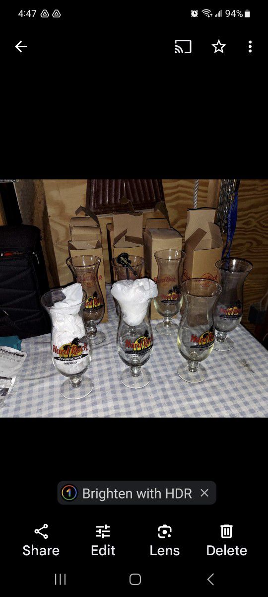 Hard Rock Cafe  Beverage Glasses