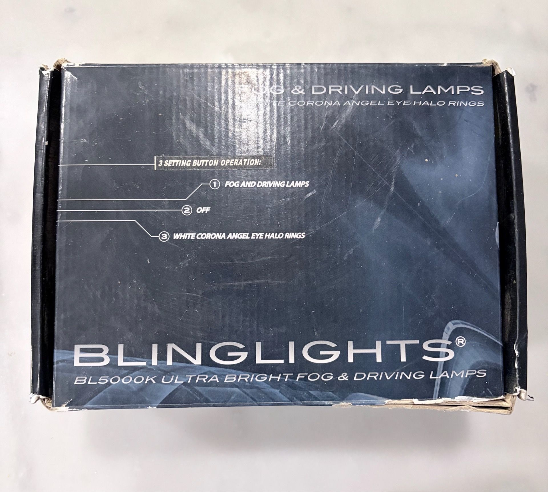 BlingLights BL5000K Ultra Bright Fog Driving Lamps Angel Eye Halo