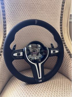 BMW m3 m4 Alcantara cs style white stitching steering wheel