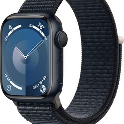 Apple Watch Series 9 [GPS 41mm] Smartwatch with Midnight Aluminum Case with Midnight Sport Loop
