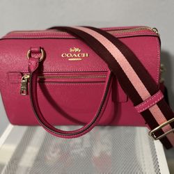 Beautiful Pink/Fusia coach Rowan satchel. 