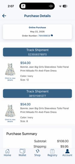 Bonnie Jean girls dress