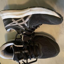 Asics Womens Gel Contend 8 1012B319 Black Running Shoes Sneakers Size 8 Wide