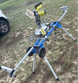 Ryobi sliding compound miter saw and Kobalt saw stand