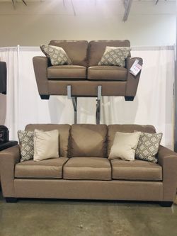 Light Brown Sofa and Loveseat Set Limited Sale