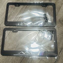 Matte Black Metal License Plate Frame