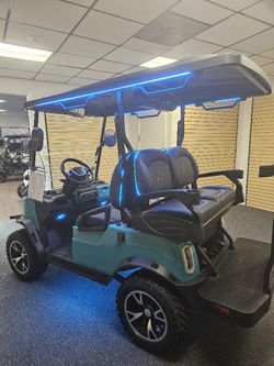 Custom 4-Seat Golf Cart with LED Lighting