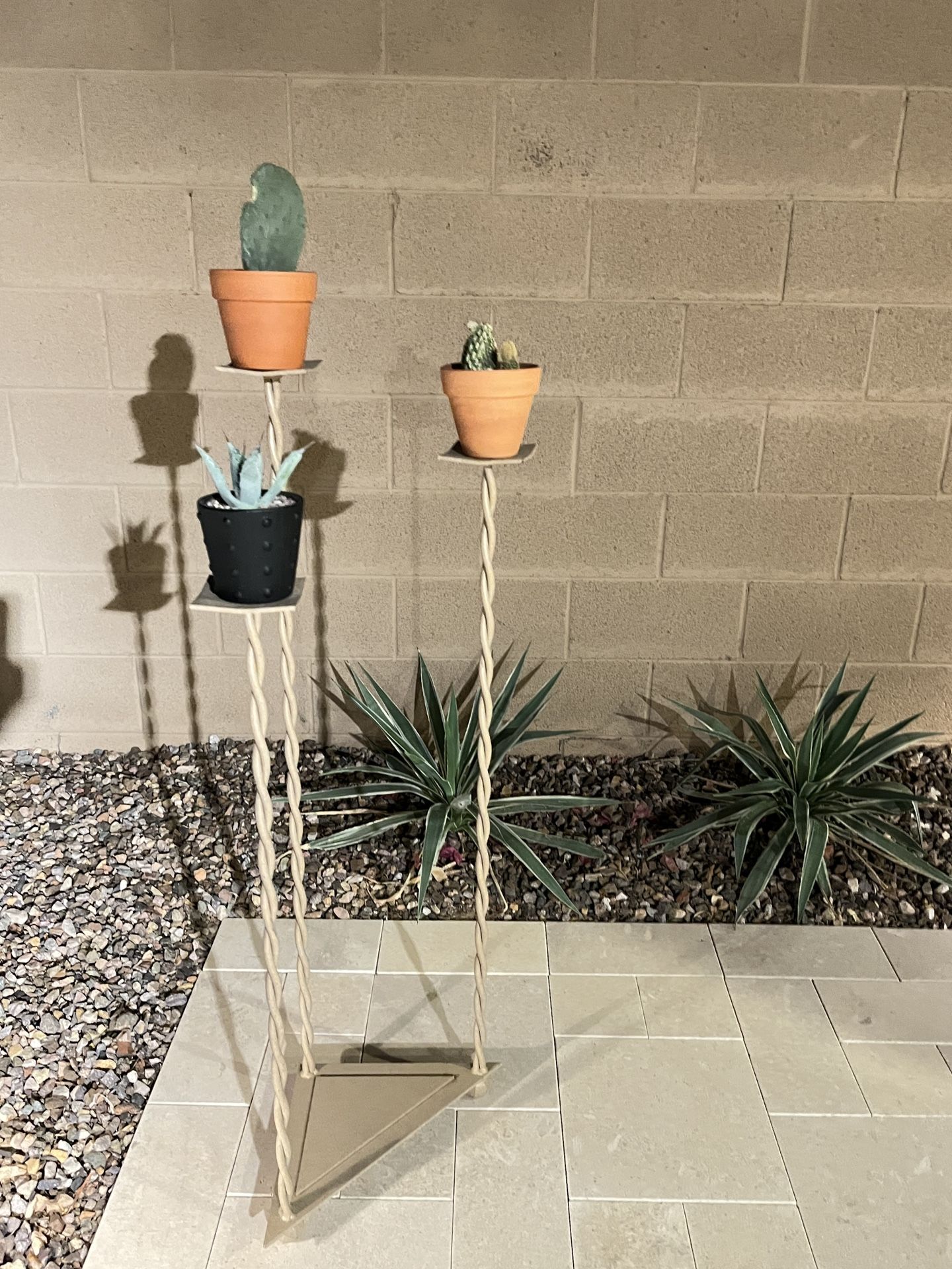 Wrought Iron Triple Tier Candle Holder/Plant Stand