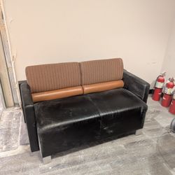 Mini Leather Couch And Chair 