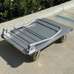 New In Box 1600 Lbs Capacity Heavy Duty Foldable 36x24 Inch Platform Flat Bed Push Cart Dolly Warehouse Equipment Tool 