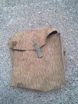 Vintage East German Army bag Raindrop Pattern