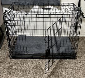 Large Dog Crate With Memory Foam Bed