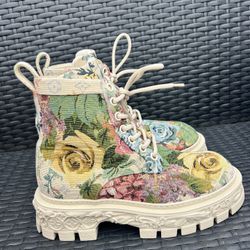 Men’s Louis Vuitton Floral Brogue Boots Size 10