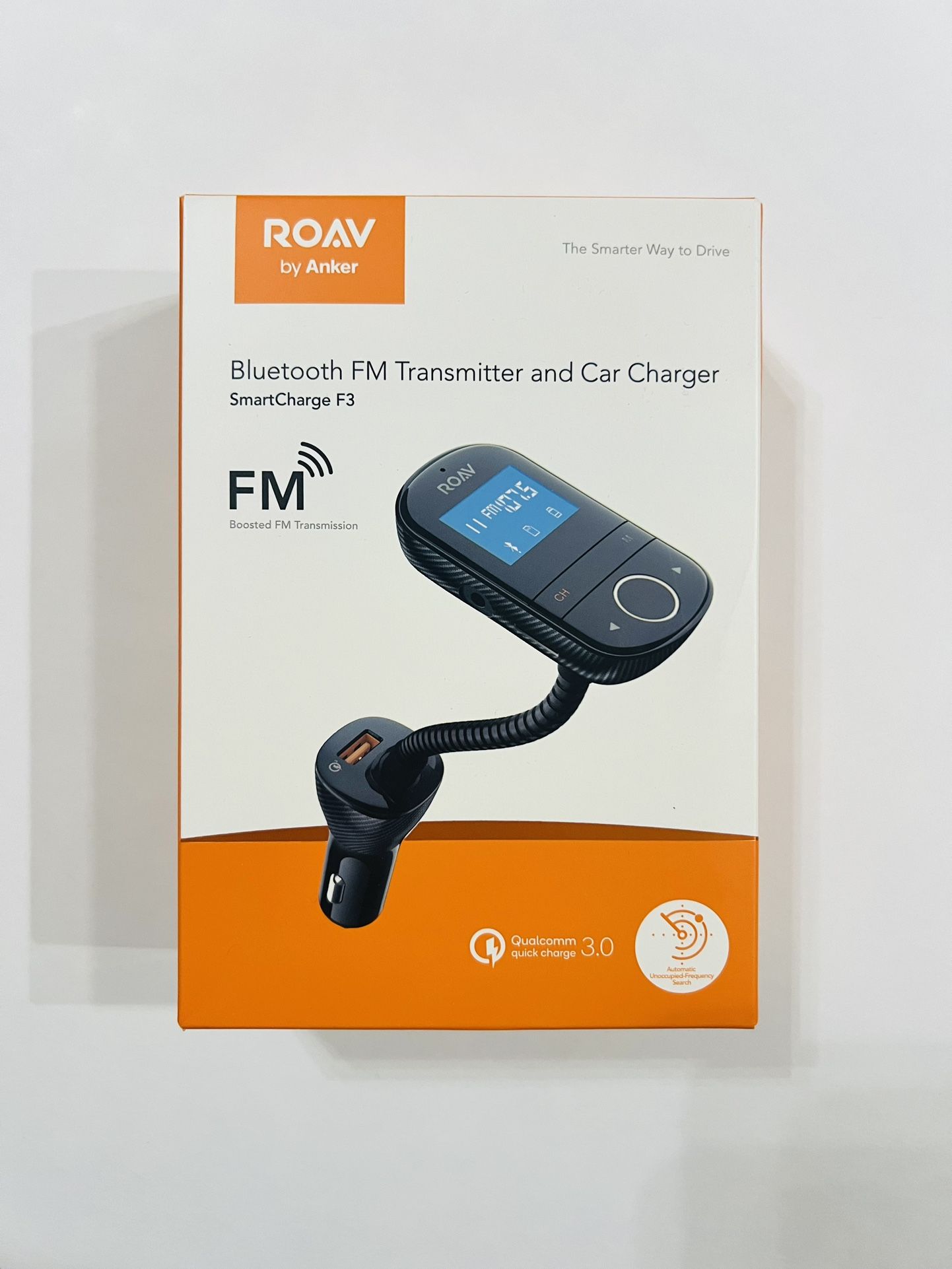 Anker Roav Bluetooth FM Transmitter and Car Charger - BRAND NEW IN BOX (R5132Z11)