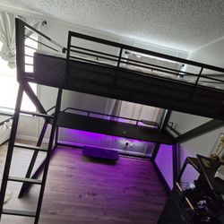 Bed / Bunk Bed with Desk underneath 
