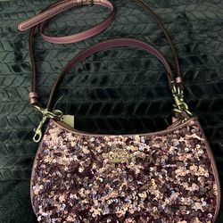 NWT COACH SEQUIN LAVENDER HANDBAG