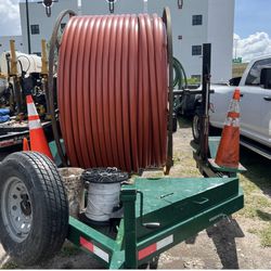 Single Reel Trailer Pipe hydraulic automatic