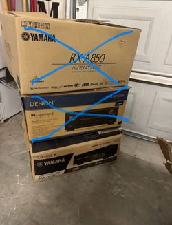 Home Theater Receivers Yamaha & Denon + Powered Subwoofer