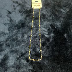 Newbrand 24 Inch 24 Karat Gold Over Sterling Silver Made In Italy