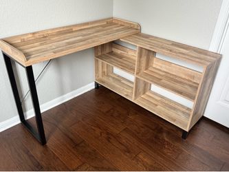 Ashley Furniture Gerdanet L-Shaped Desk with Shelves – Like New! (Already Assembled)