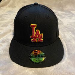 New Era 59FIFTY LA Dodgers Dodger Stadium 50th Anniversary Fitted Hat Black/Red/Gold 7 1/2 Price: