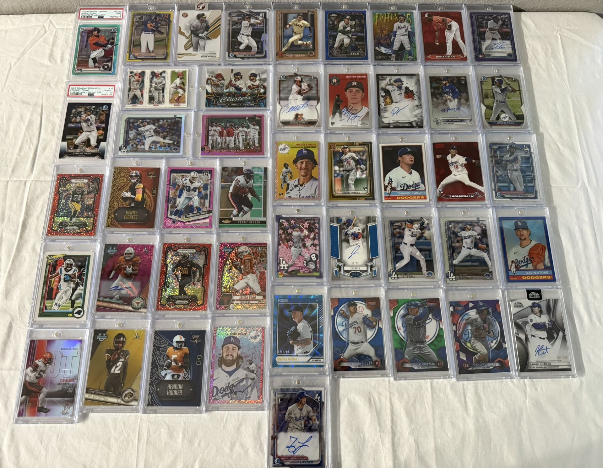 NFL/MLB Autographed/Numbered Sports Trading Cards