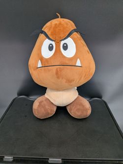 Super Mario Goomba Plush Nintendo Stuffed Animal Kawaii Gamer Collectible 14 in