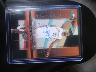 Autographed LeBron James rookie card