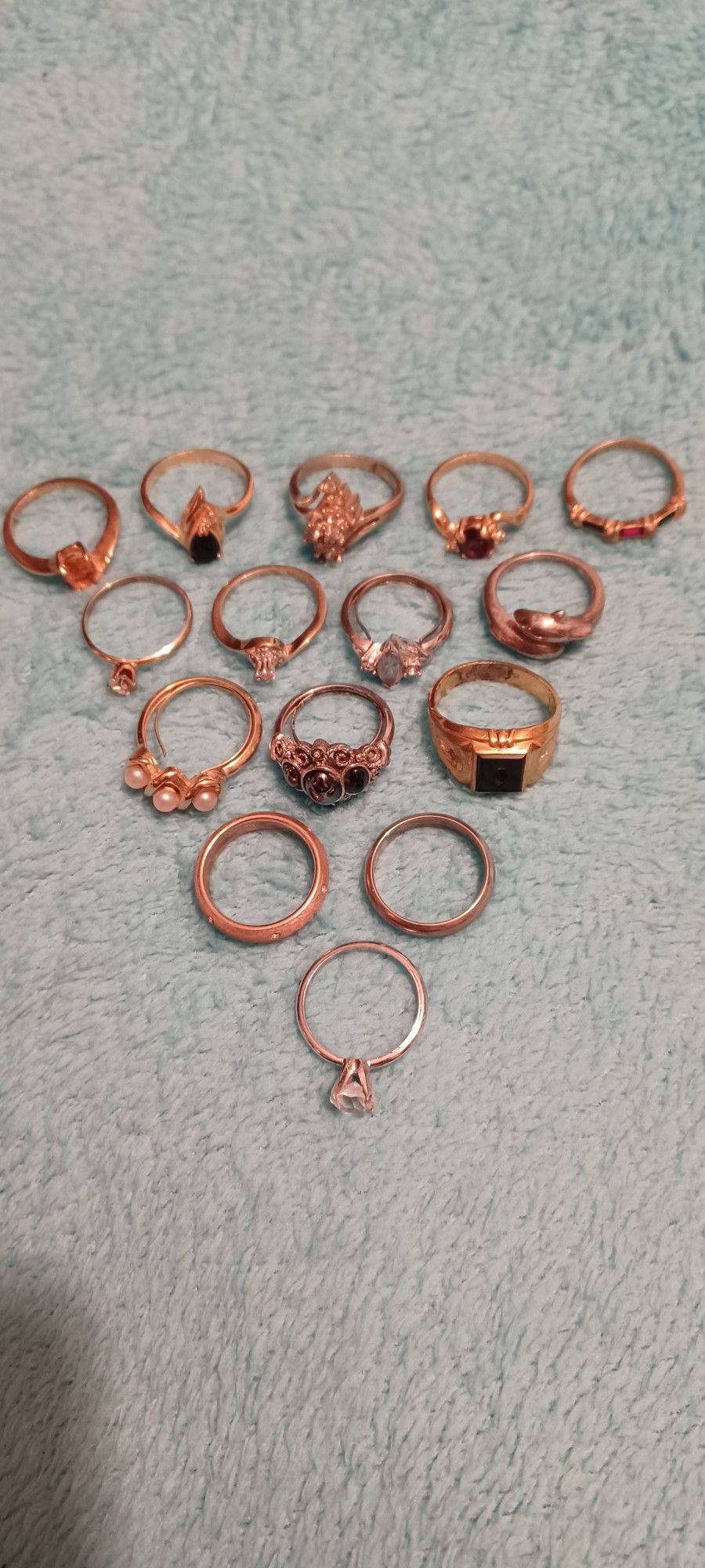 Lot Of 15 Gold Plated Rings (Best Offer)