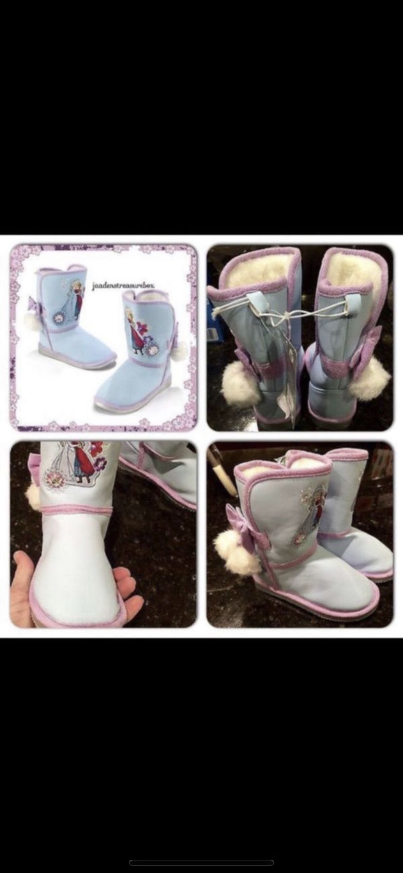 Authentic Disney Store Frozen Winter Snow Boots Elsa Anna Blue Size 7 - NWT Brand New Pair of adorable Disney Frozen winter boots for girls. Size 7