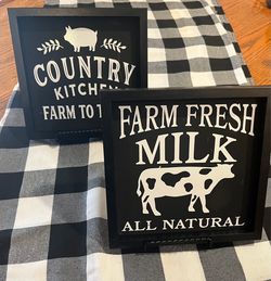 Farmhouse frame wall signs