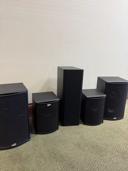 Miller And Kreisel Black Home Audio Speakers Full System 🔈