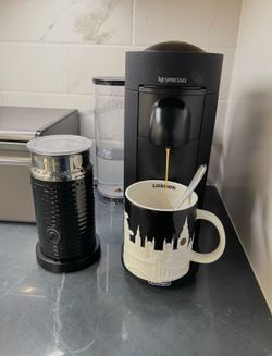 Nespresso VertuoPlus Deluxe Coffee & Espresso Machine + Milk Frother – Matte Black