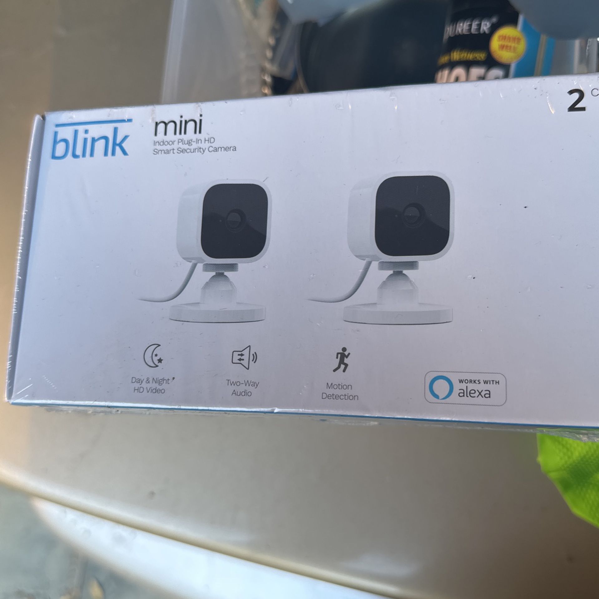 Blink Mini Indoor Cameras - Plug In HD security Smart Cameras-2way Audio- Am/pm  HD video