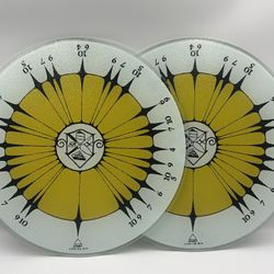 1975 3M Glass Pie Cake Plate - 12" - Engineering Markings for Perfect Cut