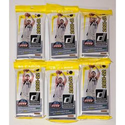 (6) 2021-22 Panini Donruss Basketball Value Packs 6 Pack Lot NBA Cards Fat Pack Cello Pack Christmas Present Xmas Gift